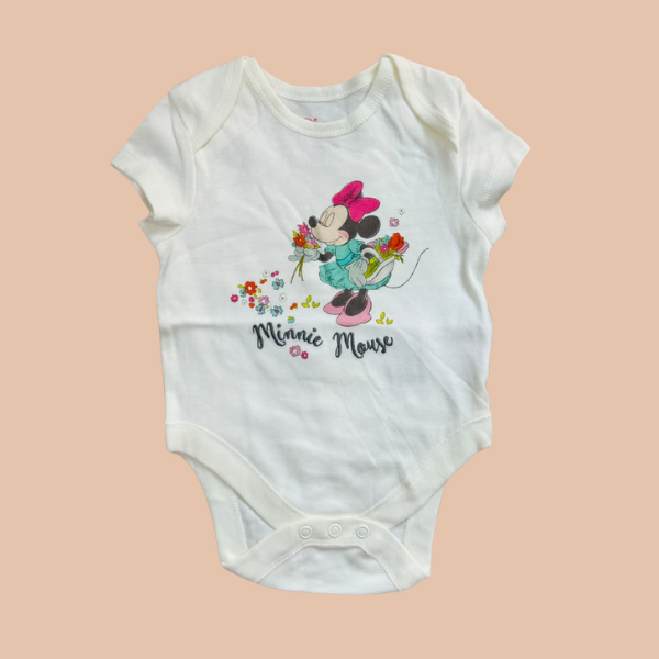 Soft Cotton Onesies 3-6 Month -Micky Print