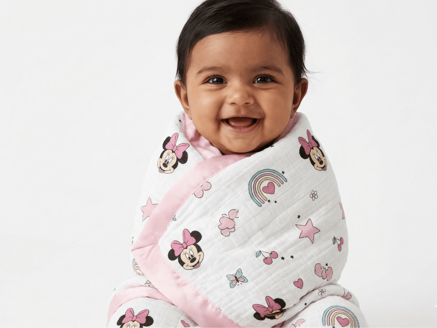 6 Layer Crinkled Muslin Blanket - Micky Mouse - momndada