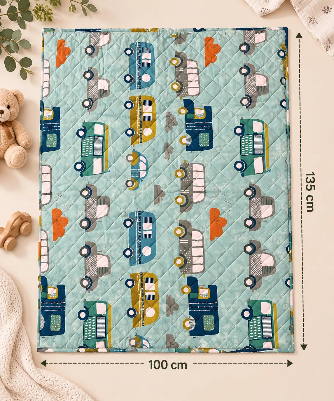 Baby AC Quilt - Car Print