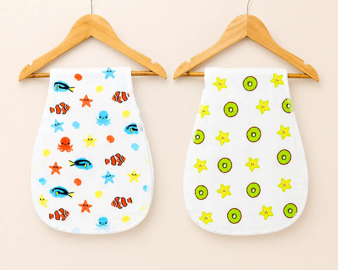 Muslin 3 Layer Burp Cloth - Assorted -Pack of 2