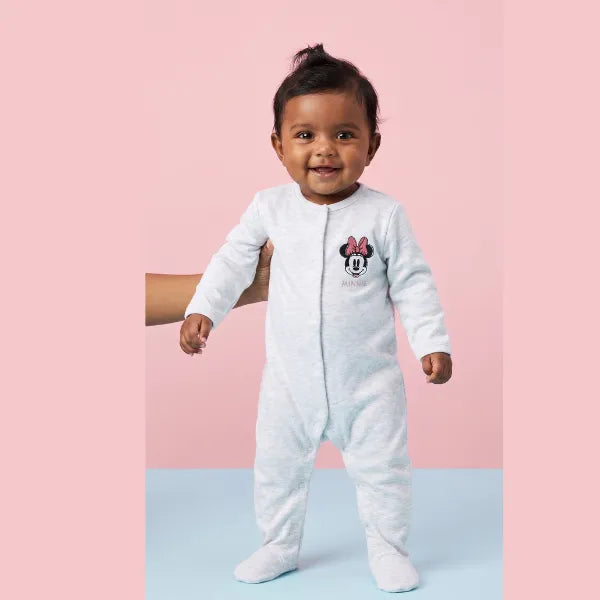 Soft Knitted organic cotton Jumpsuit - Micky Mouse Ash colour