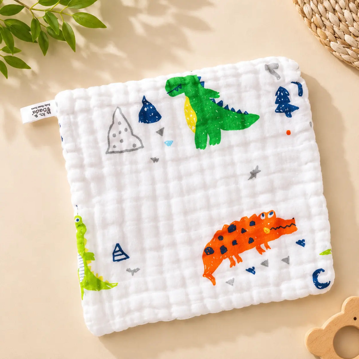 🌿 Premium Muslin Crinkled Wipes (25×25 cm) - Pack of 3 (Assorted)
