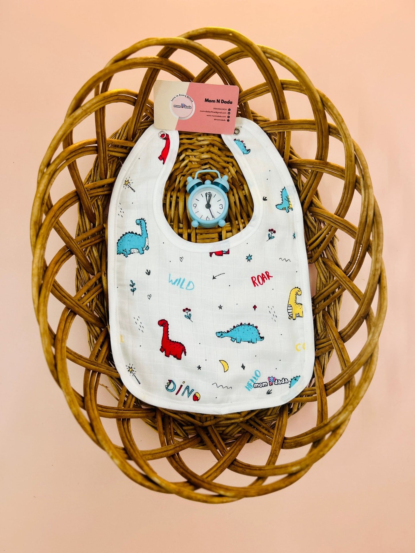 Muslin Bibs - Dino Design - momndada