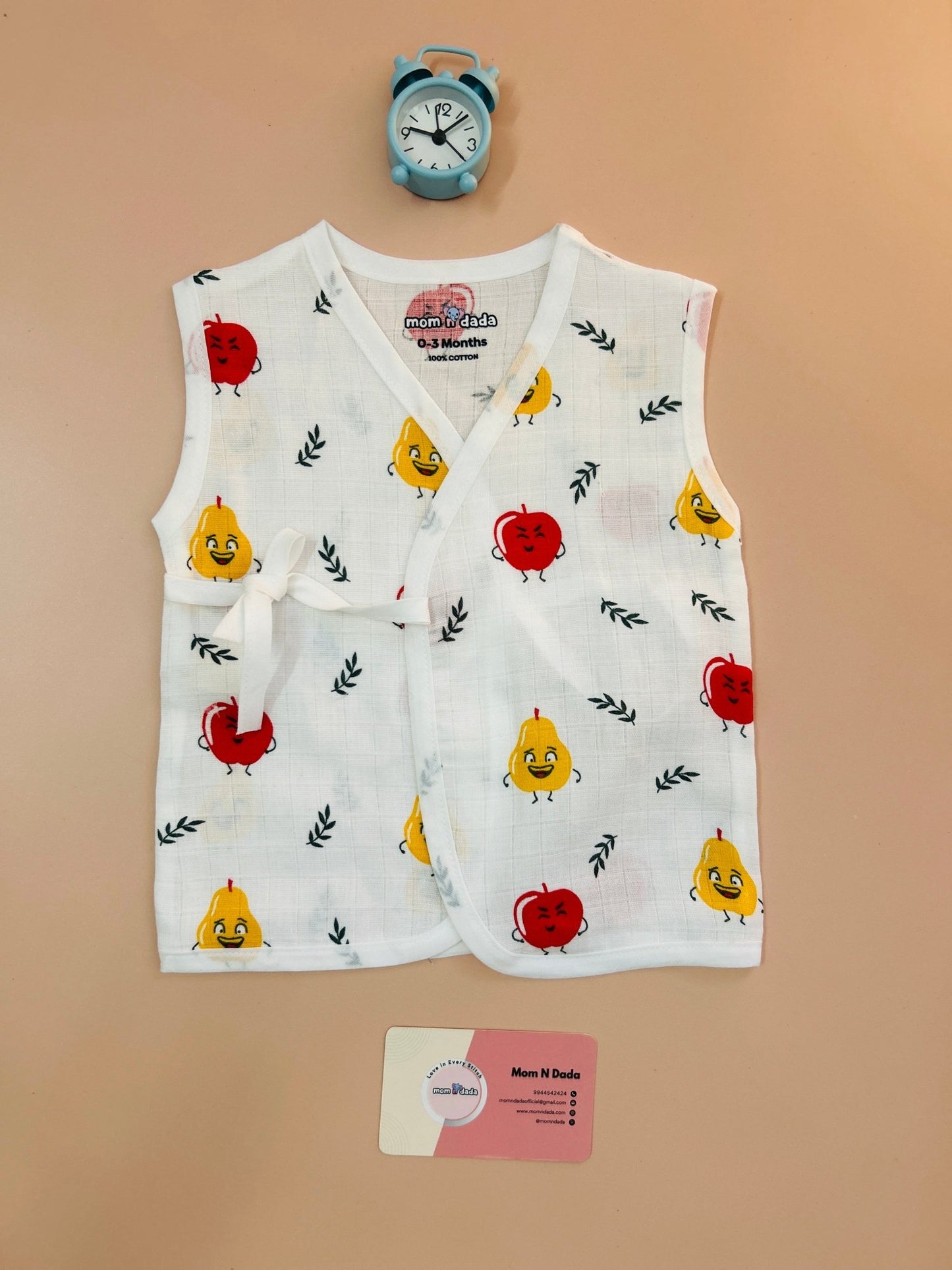 Muslin Kimono - Style Jabla - Apple Print - momndada