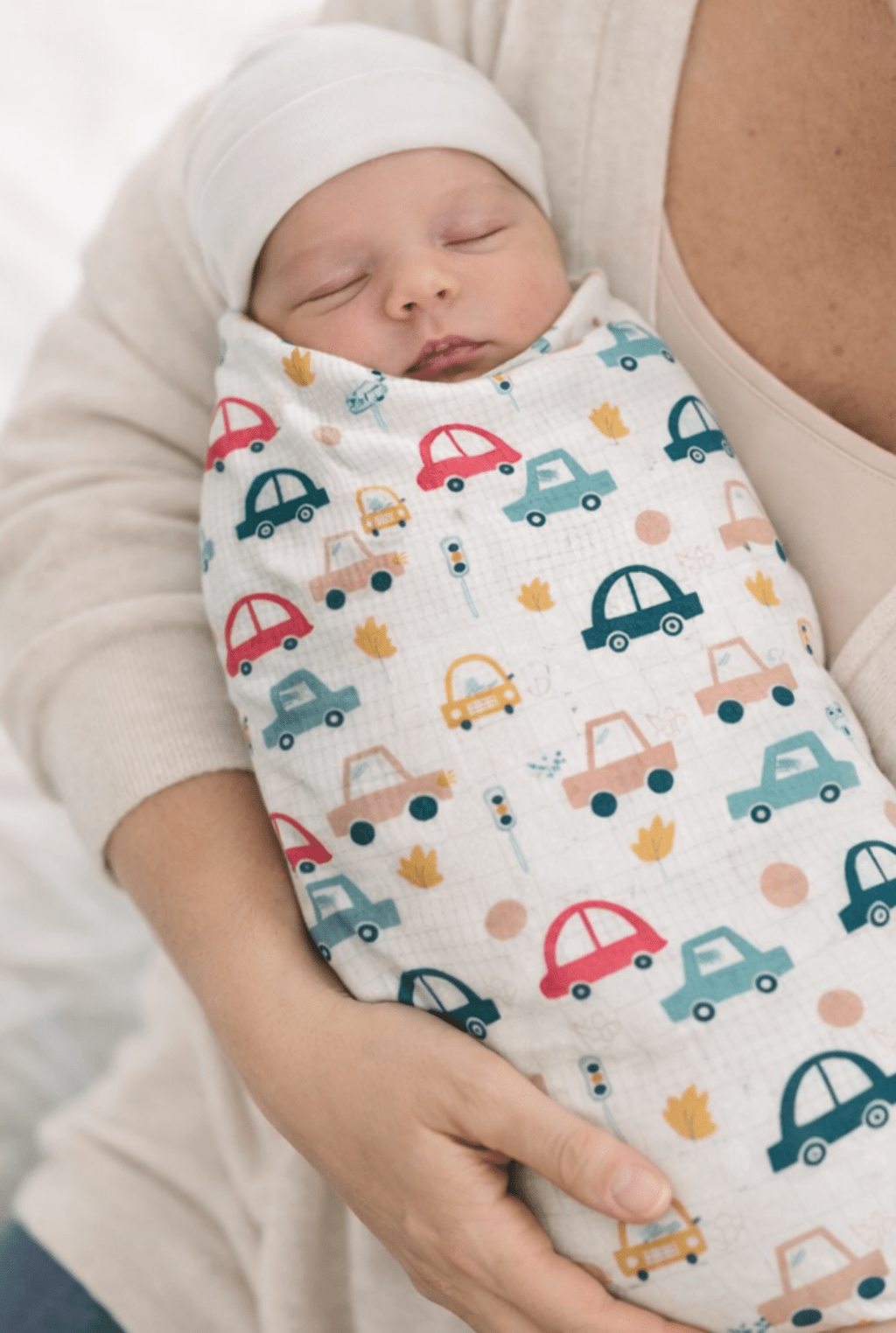 Muslin Swaddle - Car Print - momndada