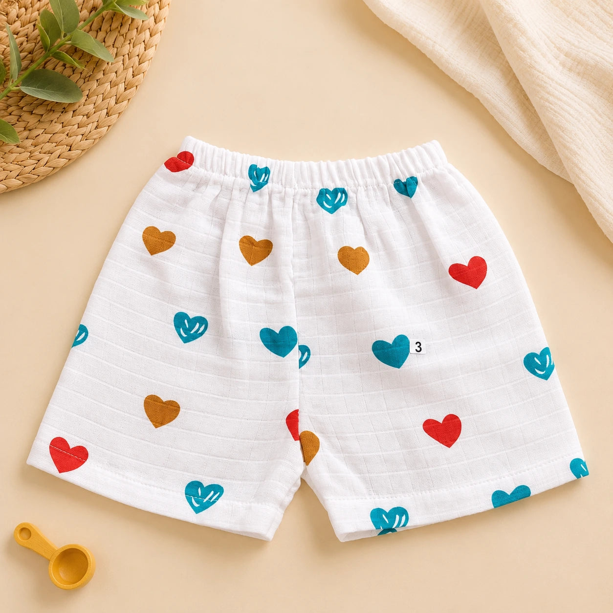 Muslin Shorts - Assorted Prints - 6-12 Months