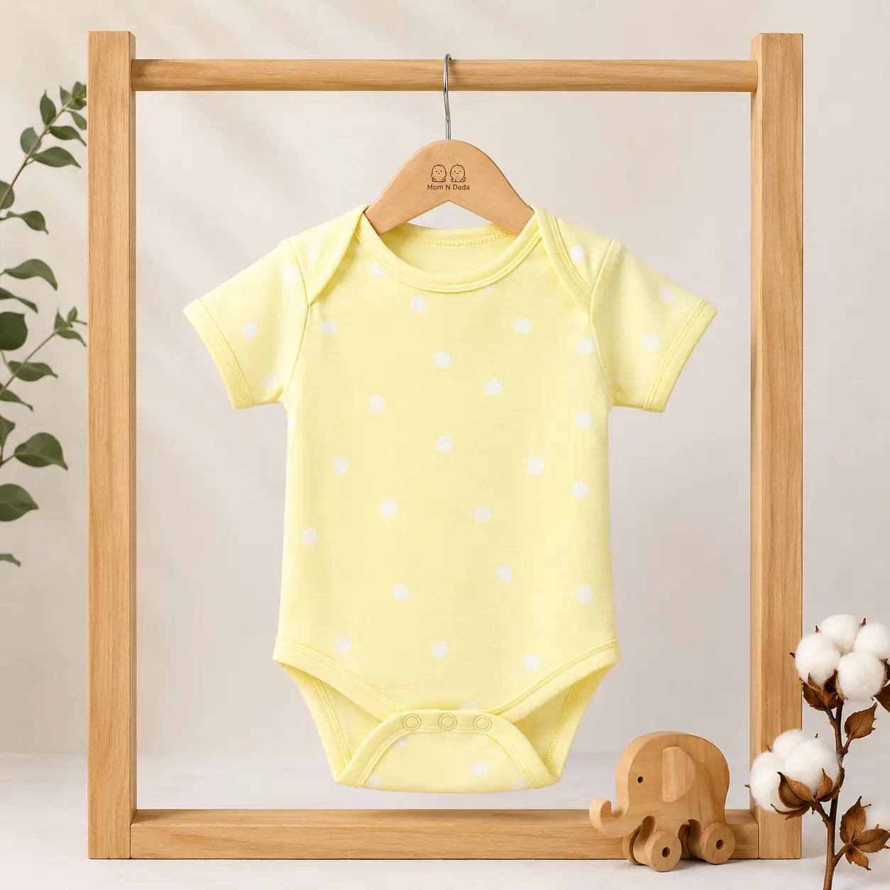 Soft Cotton Onesies 0-3 Month - Yellow