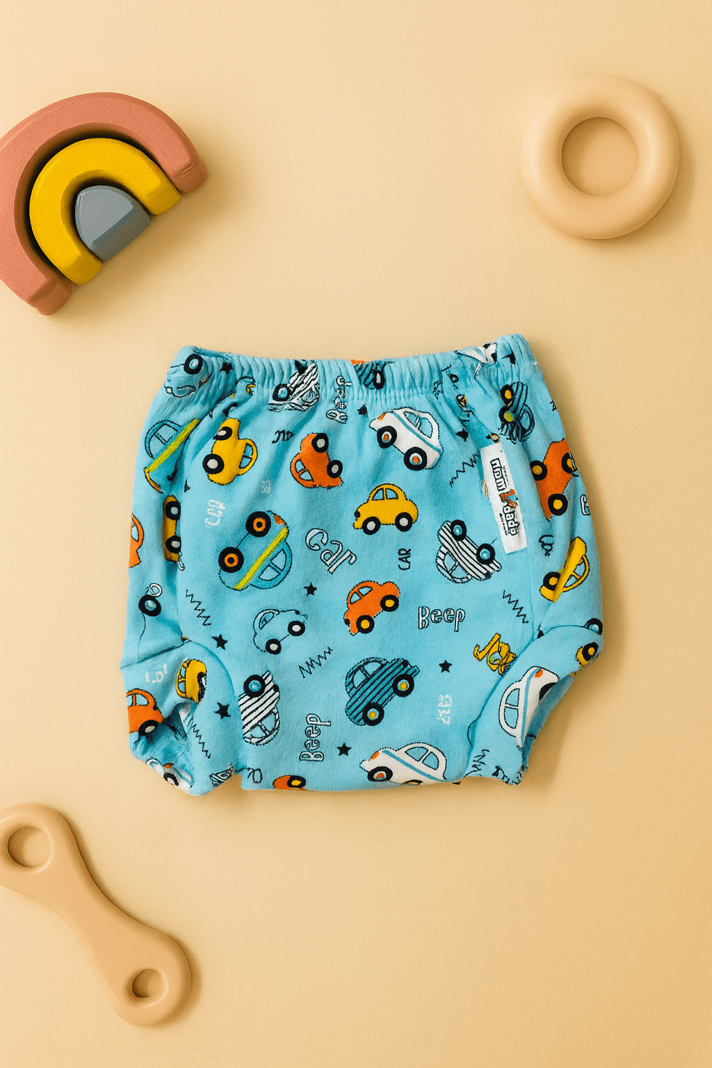 Organic Padded Underwear 3–12 Months - Car Print - momndada
