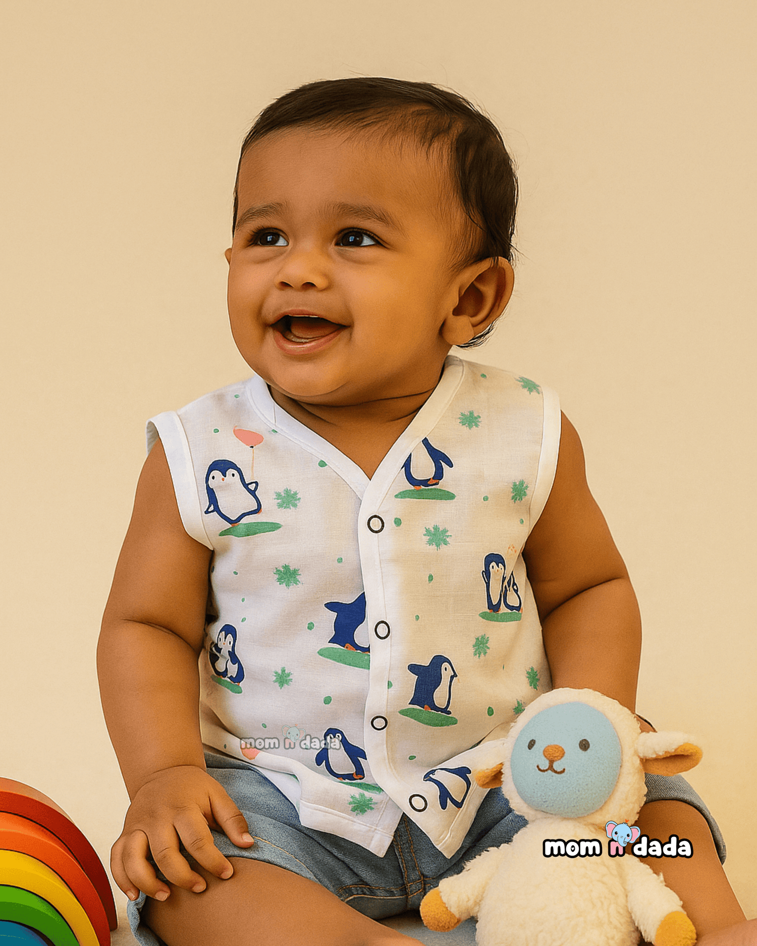 Muslin Button Jabla - momndada