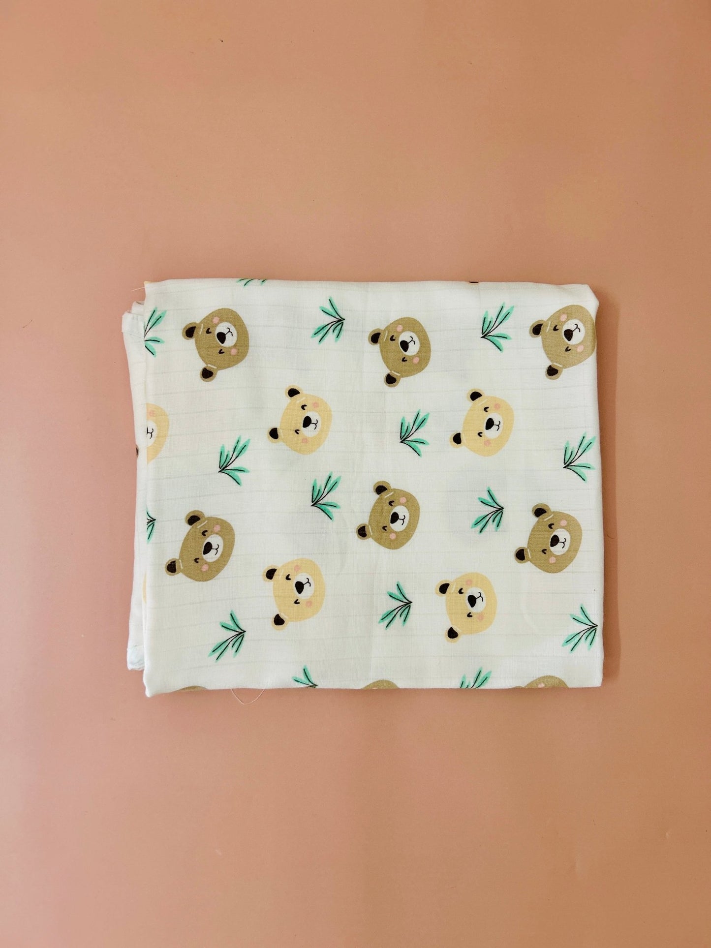2 Layer Muslin Hooded Towel - Teddy Print - momndada
