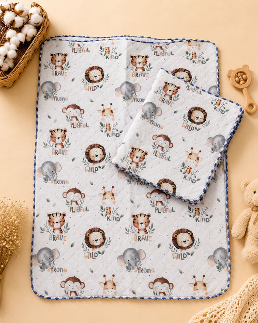 Baby Muslin 2 Layered Blanket – Soft & Breathable (85 x 85 cm) - Lion