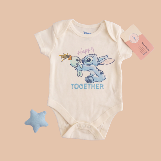 Soft Cotton Onesies 3-6 Month - Together Print