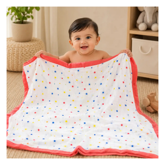 4 Layer Muslin Blanket - Star