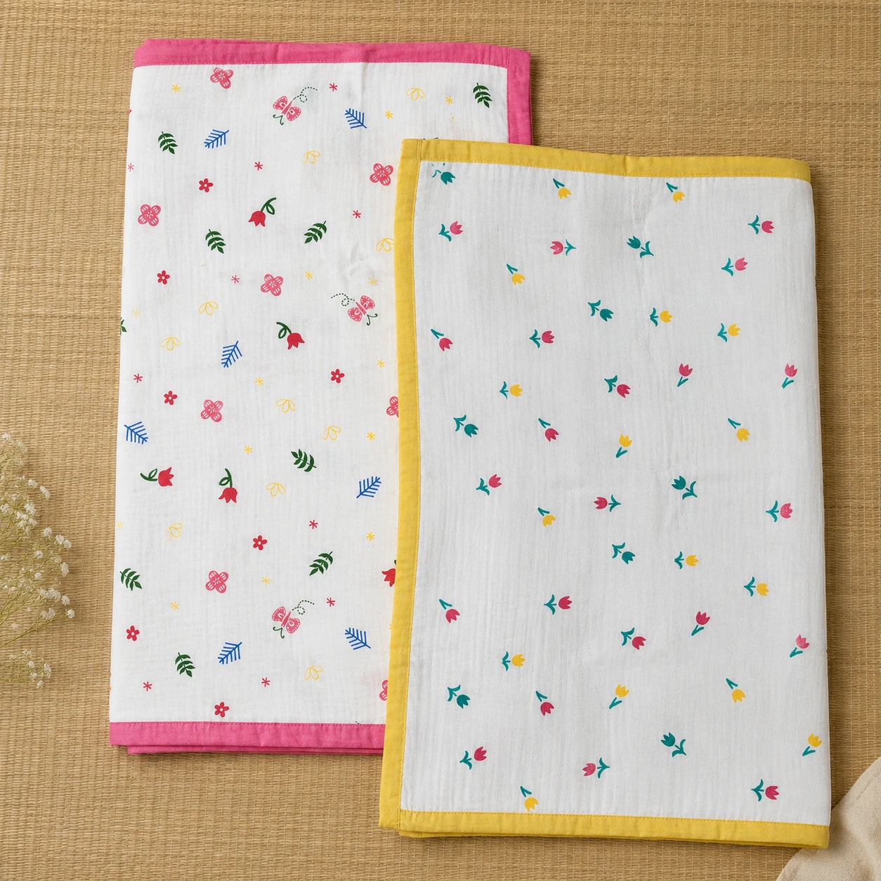 4 Layer Muslin Blanket - Pack of 2 (Assorted)