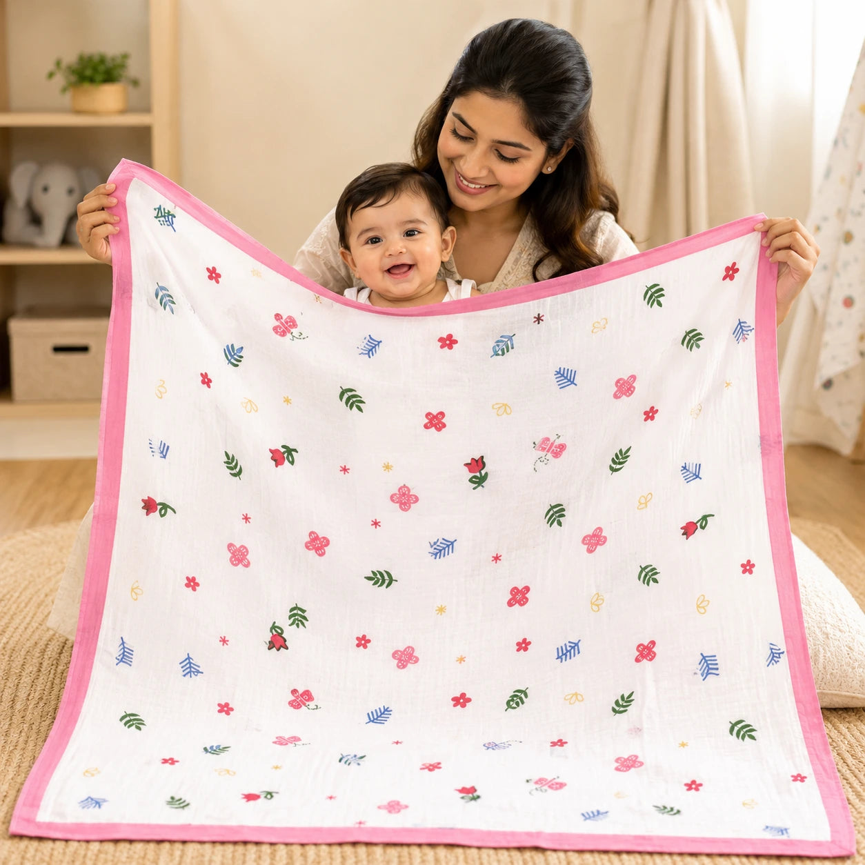 4 Layer Muslin Blanket - Pink