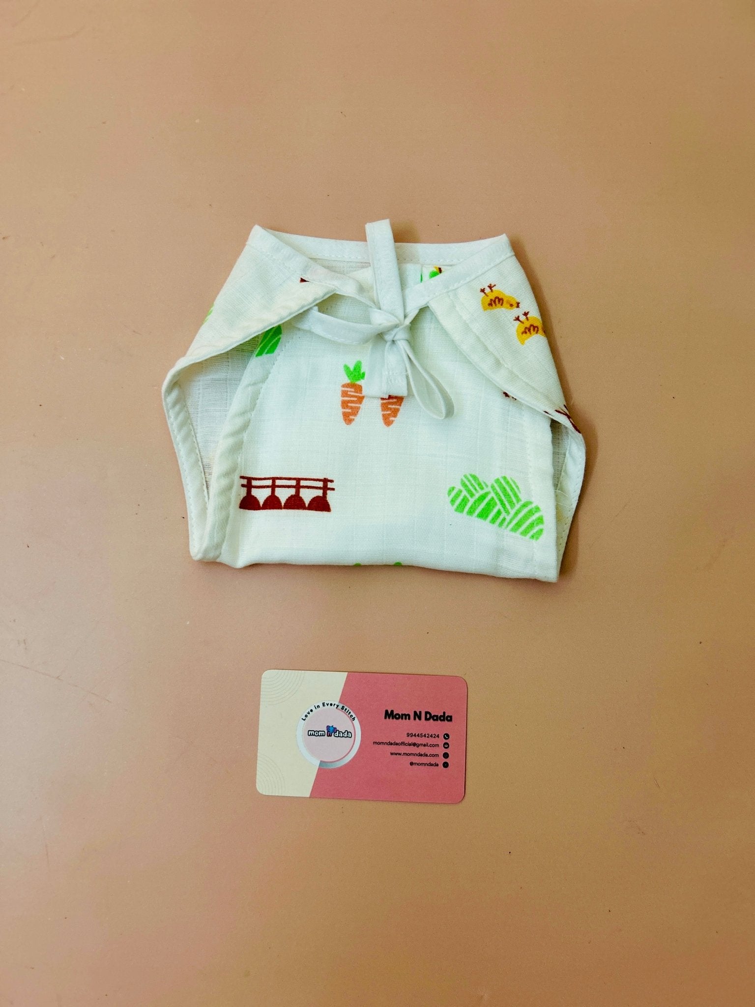 5 layer Muslin Nappy - Farm Print - momndada