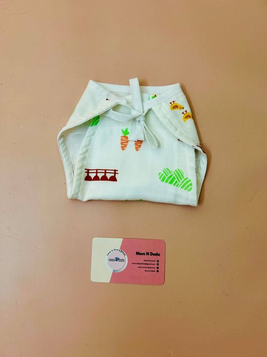 5 layer Muslin Nappy - Farm Print - momndada