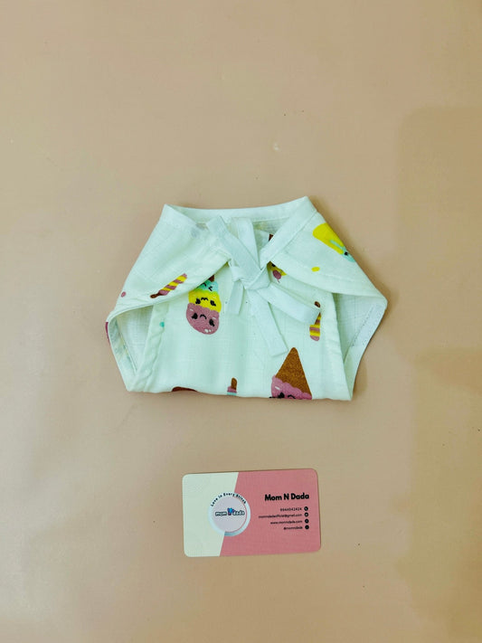 5 Layer Muslin Nappy - icecream print - momndada