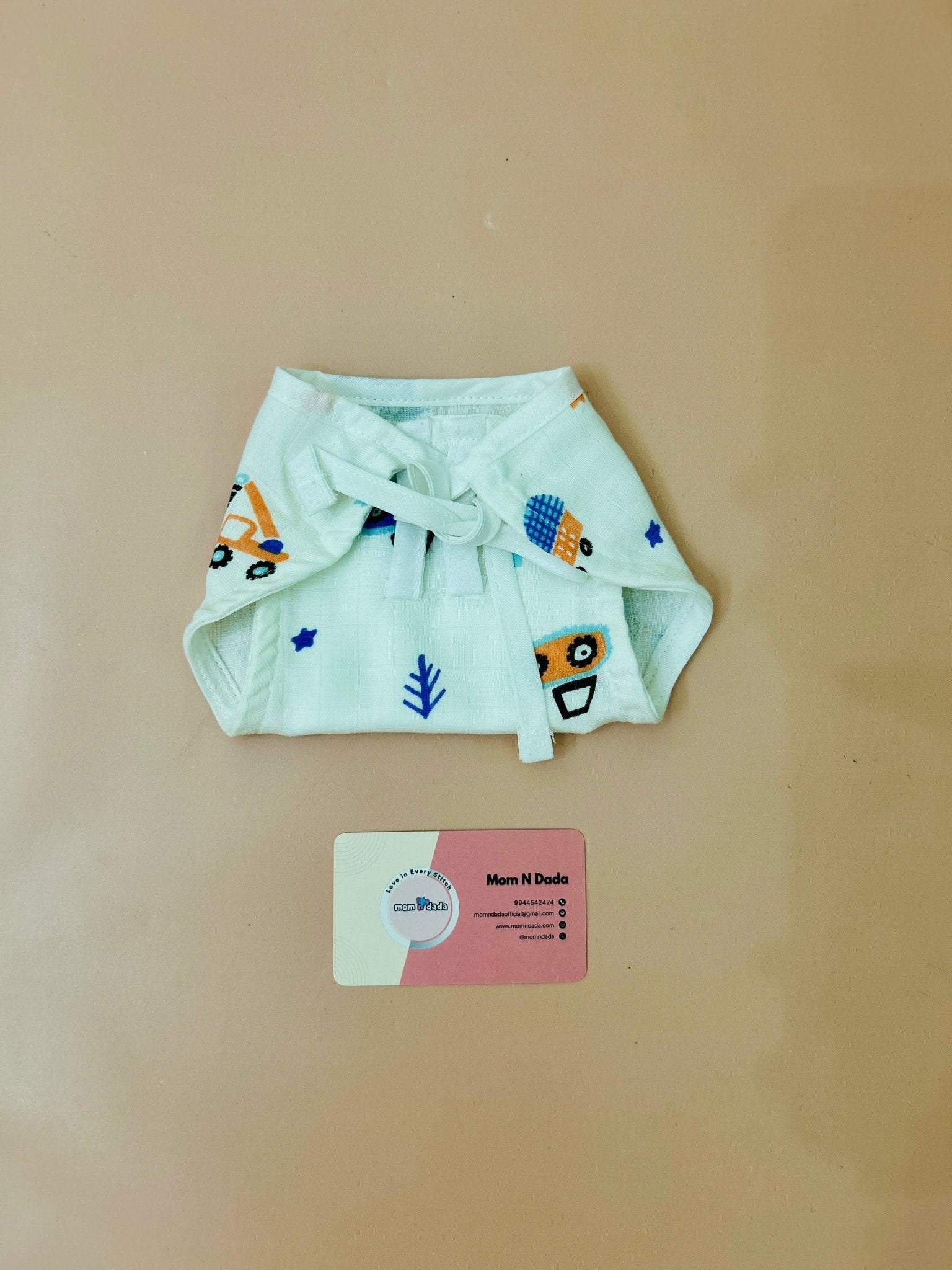 5 Layer Muslin Nappy NB & 3 - 6 Months - Crane Print - momndada