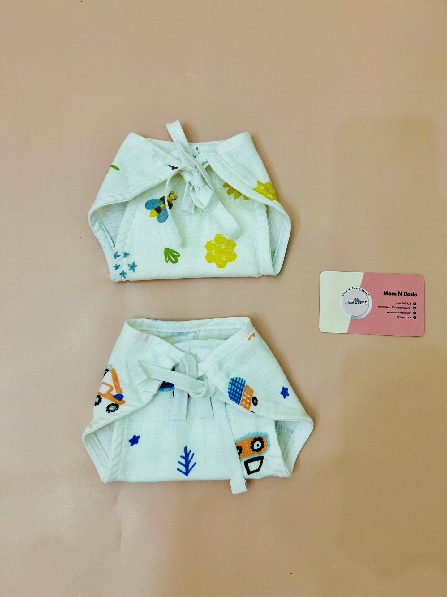 5 Layer Nappy Nappy Newborn - Pack of 2(Assorted) - momndada