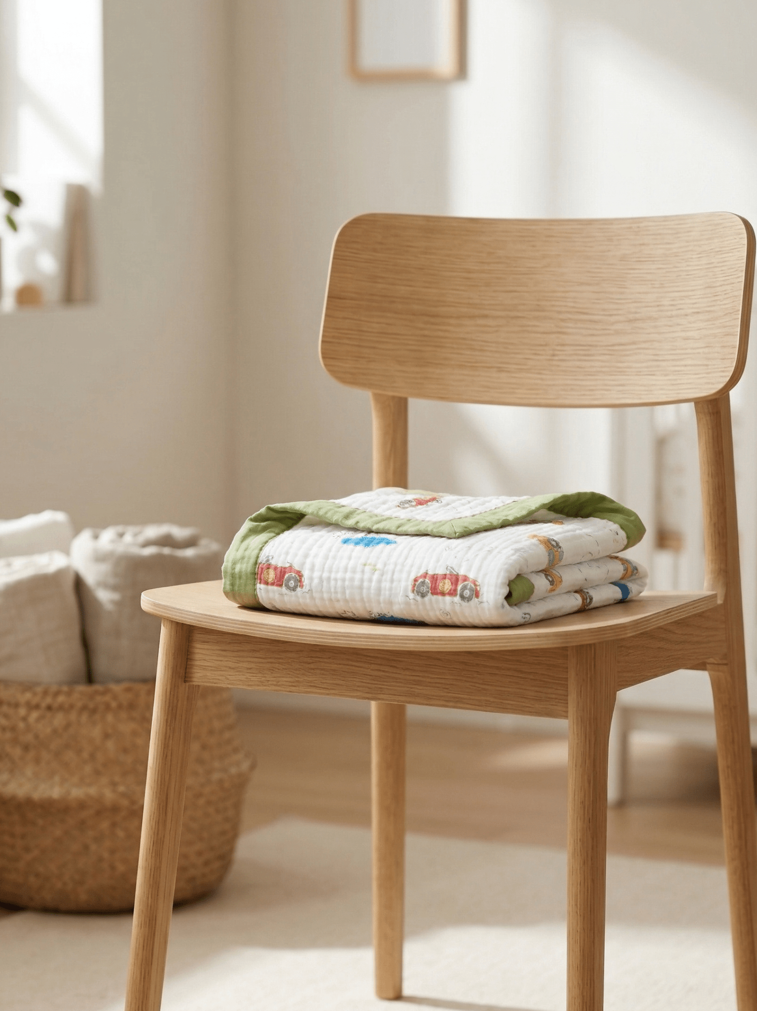 6 Layer Crinkled Muslin Blanket - Car - momndada