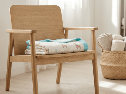 6 Layer Crinkled Muslin Blanket - Goat - momndada