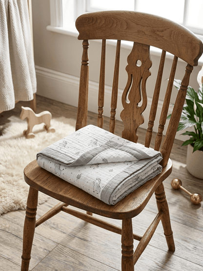 6 Layer Crinkled Muslin Blanket - Zebra - momndada