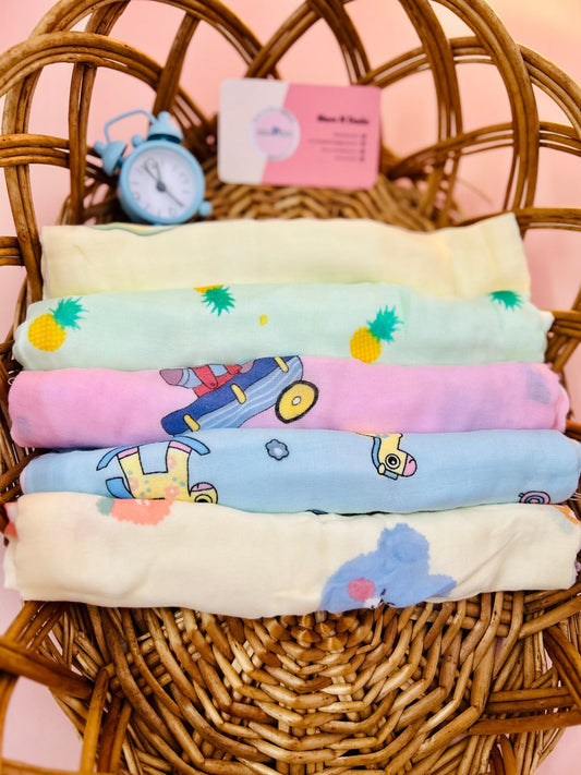 6 Layer Crinkled Wipes - Assorted - momndada