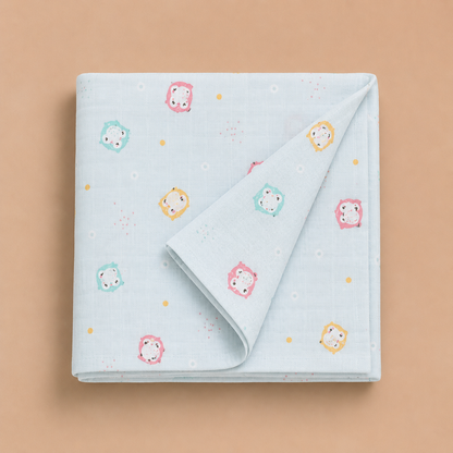 Muslin Swaddle - Pastel Owl