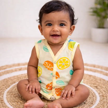 Button Jabla NB - Lemon Print Yellow