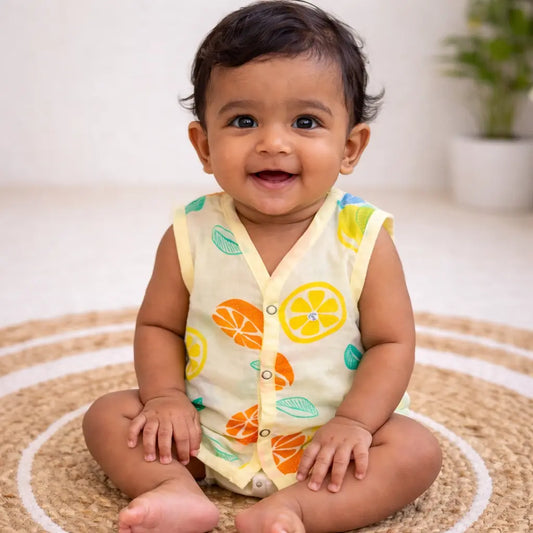 Button Jabla NB - Lemon Print Yellow