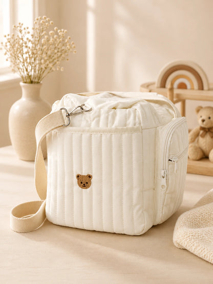 Muslin Mom Diaper Bag | Premium Baby Hospital & Travel Bag - Teddy