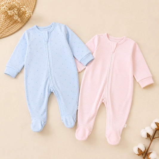 Soft Knitted organic cotton Jumpsuit - Combo 2 (Assorted)