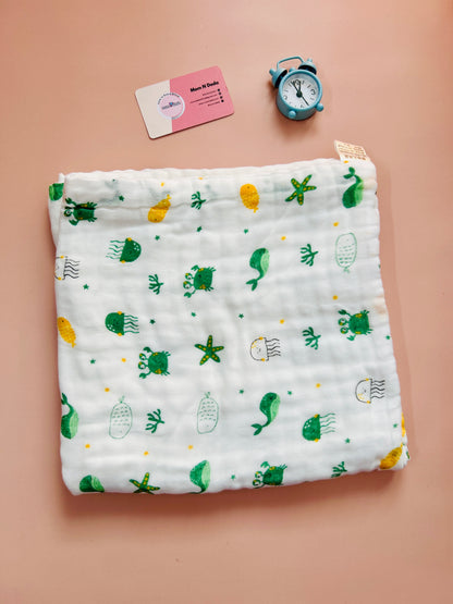 6 Layer Muslin Bathtowel Colour - Pack of 3 (Assorted)