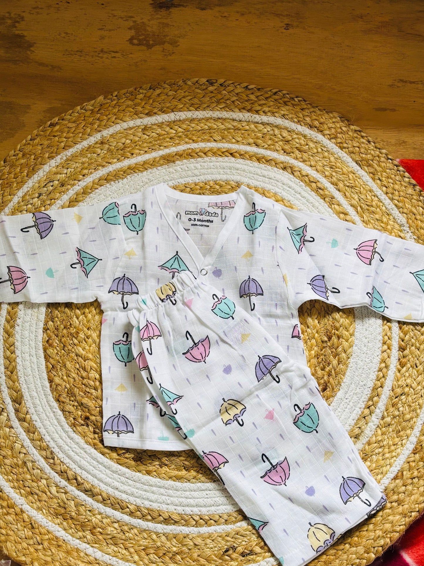 Muslin Night Suit - Umberlla Print