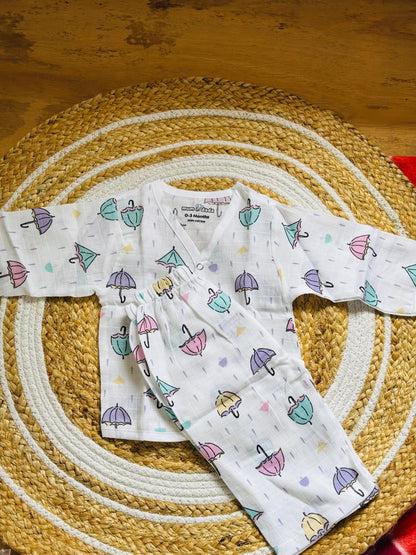 Muslin Night Suit - Umberlla Print