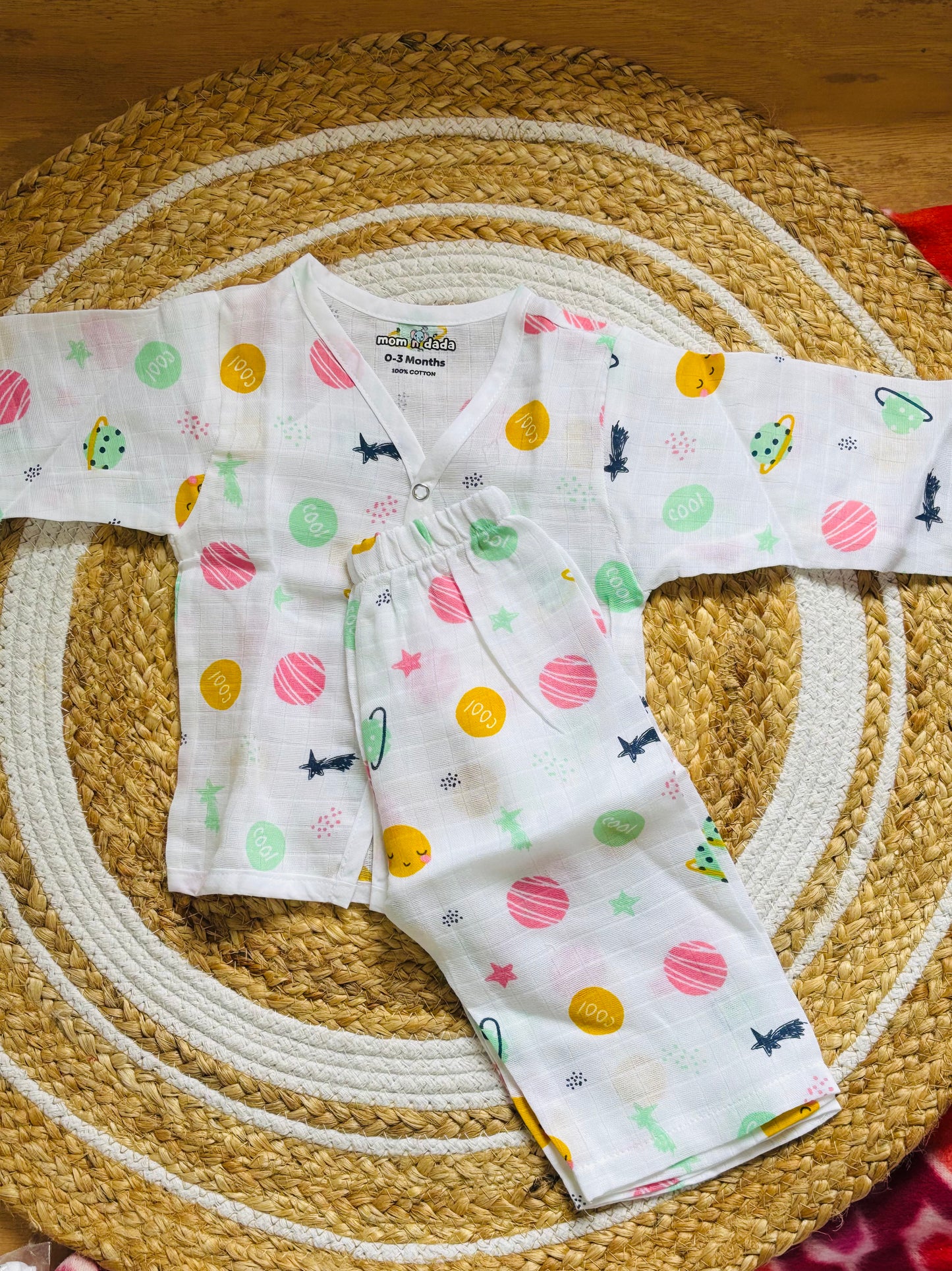 Muslin Night Suit - Planet Print