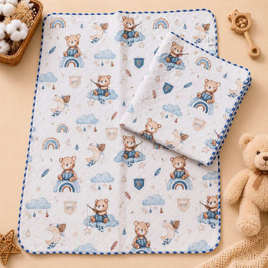Baby Muslin 2 Layered Blanket – Soft & Breathable (85 x 85 cm) - Panda