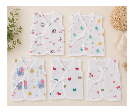 Muslin Kimono-Style Jabla - Pack of 5 (Assorted)