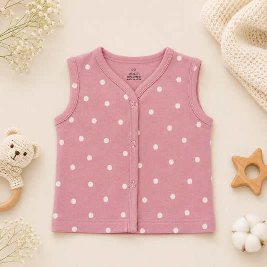 Premium Cotton Jabla Supersoft - White Dot Print