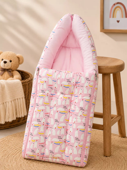 Baby Sleeping Bag & Carry Nest | Polar Bear Print