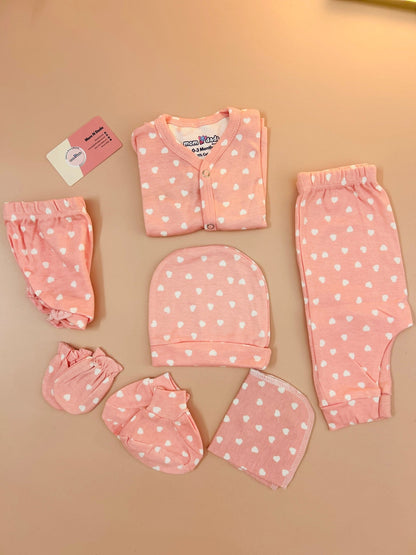 🎁 Baby Shower Heart Matching set– Soft Cotton 7 - items - momndada