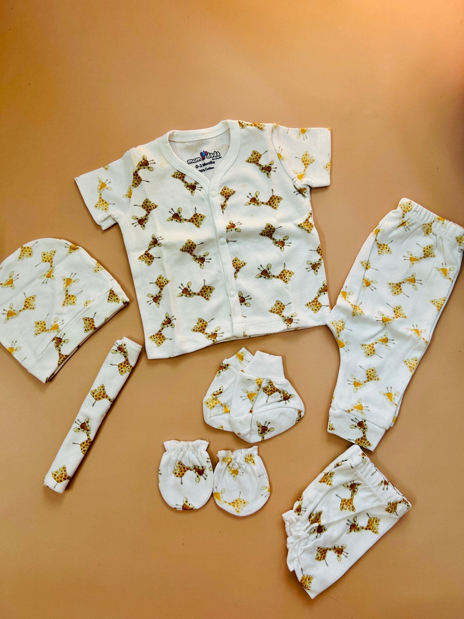 🎁 Baby Shower / Newborn Gift Set – Soft Cotton 7 - Piece Combo - momndada