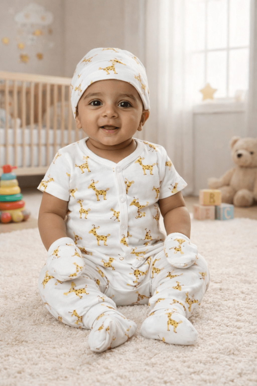 🎁 Baby Shower / Newborn Gift Set – Soft Cotton 7 - Piece Combo - momndada