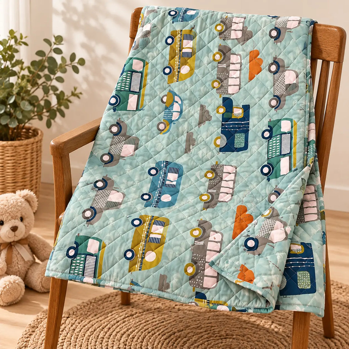 Baby AC Quilt - Car Print