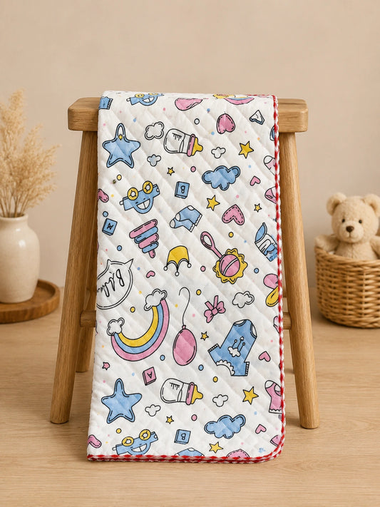 Baby Muslin 2 Layered Blanket – Soft & Breathable (85 x 85 cm) - Baby Product