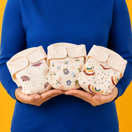 Muslin 12 Layer Velcro Nappy – Pack of 2