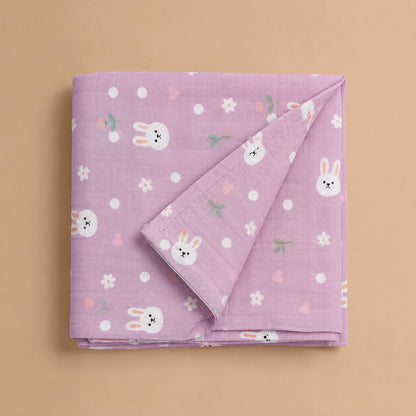 Muslin Swaddle - Bunny Print