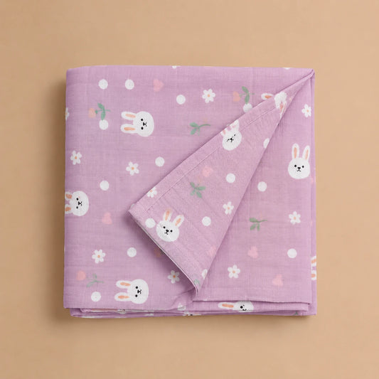 Muslin Swaddle - Bunny Print