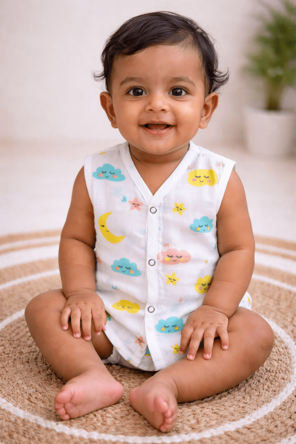 Button Jabla - Cloud Print - momndada